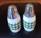 Vintage Gemco Salt and Pepper shakers Hounds tooth design