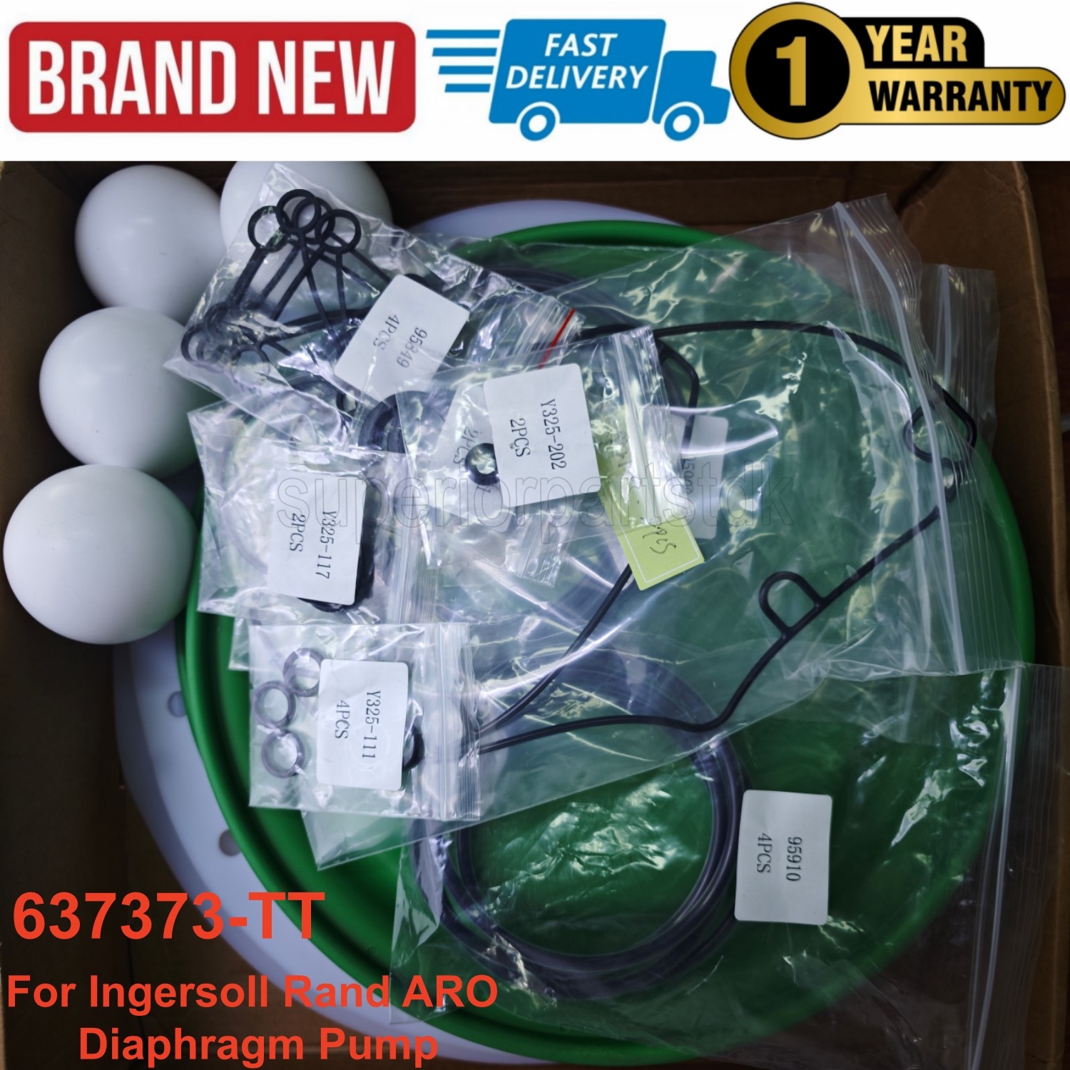 637373-TT NEW Pump Repair Kit for Ingersoll Rand ARO Diaphragm Pump 637373TT