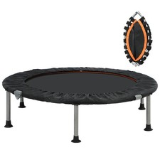 40/48Foldable Mini Fitness Trampoline Rebounder w/Adjustable Handle Home Gym