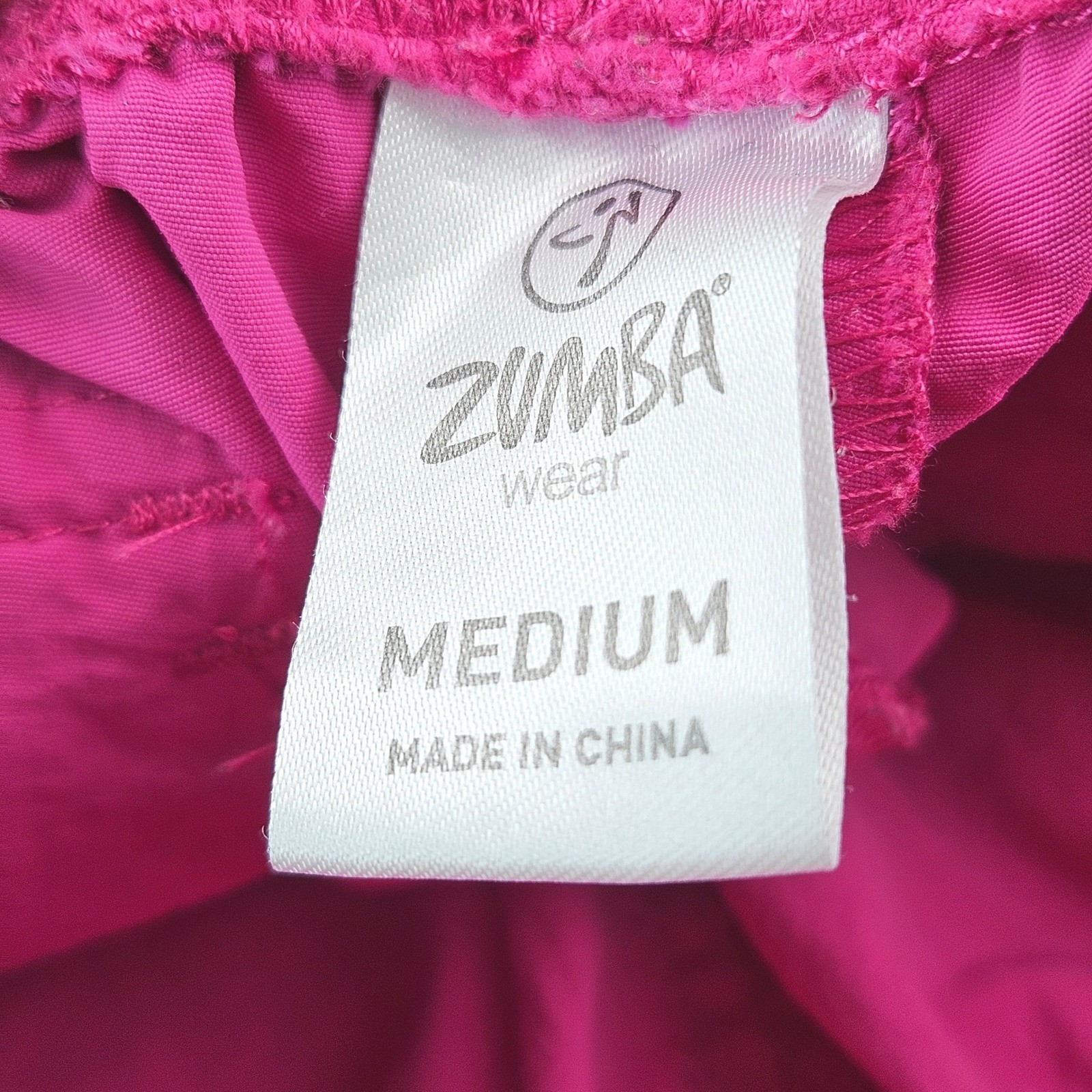 Zumba Feel the Music Cargo Pants Pink Nylon Dance Trousers Medium RN131301 image 3