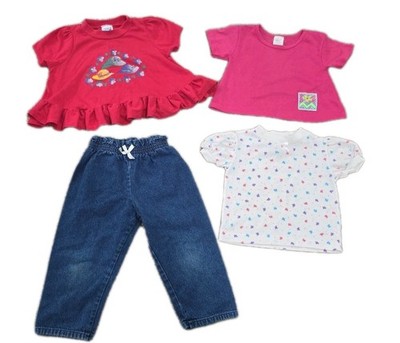 Girls Size 2T Vintage Clothing Bundle Made In U.S.A. Carter's Toddletime 