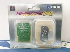 HORI PlayStation 2 Memory Card 8MB Clear  Bonus Memory Card Case PS2 Japan