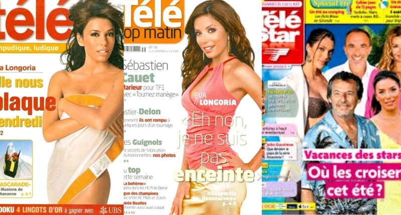 Eva Longoria French Language TV Guide Pack 3x Magazines [Rare]