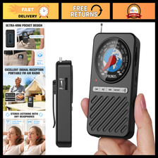 Compact AM FM Pocket Radio with Bluetooth, Earphone Output, Portable Audio Recei