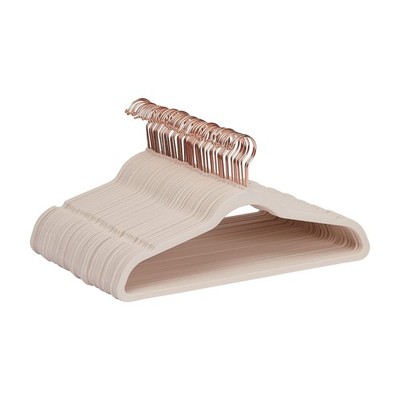 Amazon Basics Slim Velvet, rutschfeste Anzugkleiderbügel, 50er Pack, Blush Pink