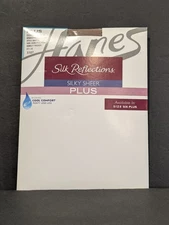 Hanes Silk Reflections Silky Sheer Pantyhose PLUS Size 4-5 Barely There NEW 