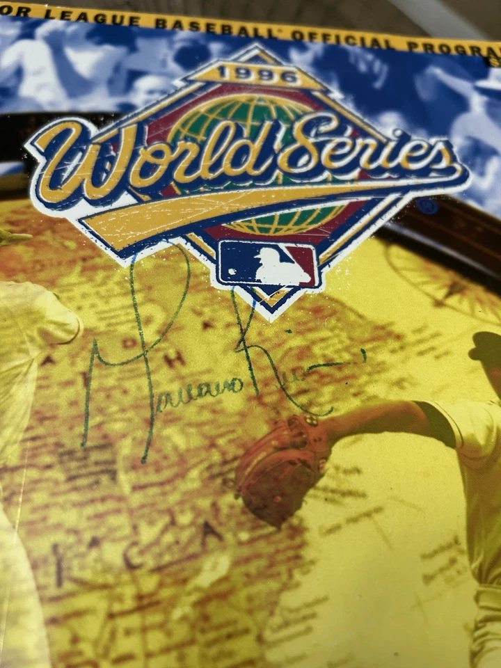 Mariano Rivera Signed 1996 World Series Program. - Image 2 of 2