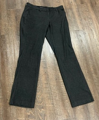 Express Editor Barely Boot Womens 8R Black Stretch Low Rise Straight Dress Pants