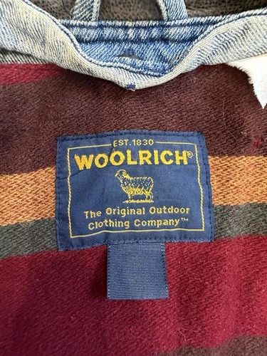 Vintage Woolrich Denim Chore Coat Blanket Lined Mens Size Large image 5