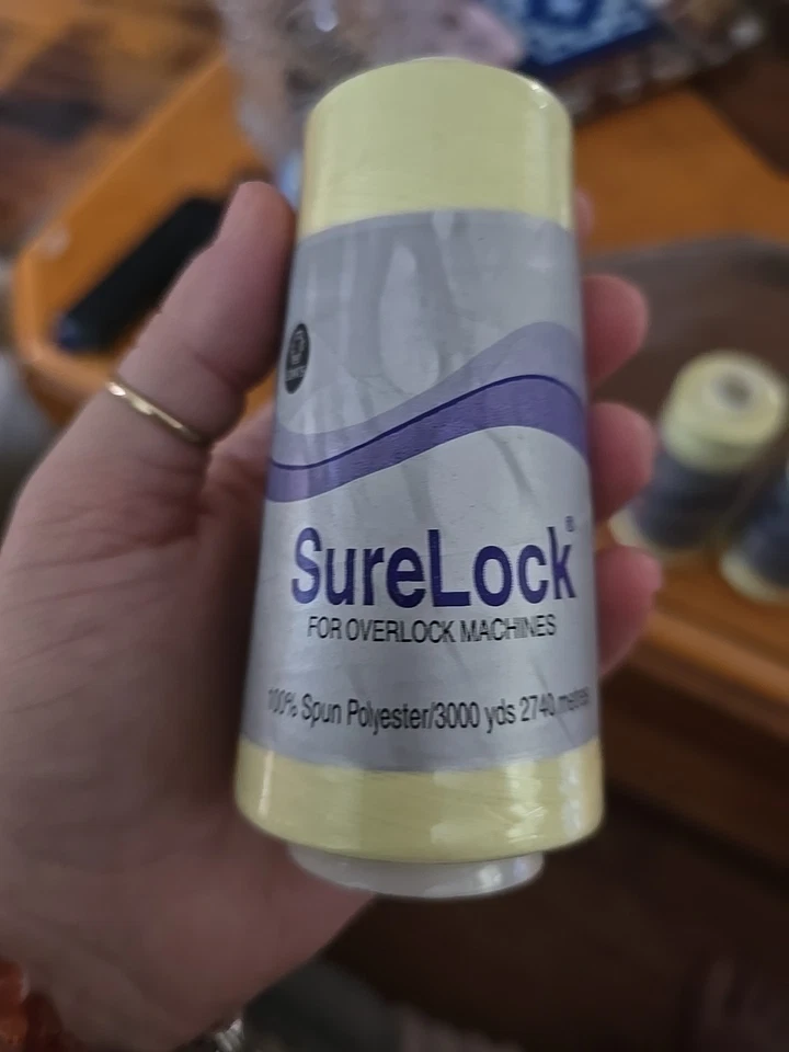 Lot Of 3 Talon SureLock For Overlock Machines # 528 Yellow 3000 Yards - Image 2 of 4