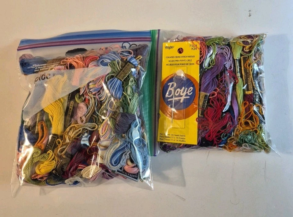Lot 353+ Embroidery Floss Skeins Assorted Colors Brands Colorful Mix Variety - Image 4 of 4