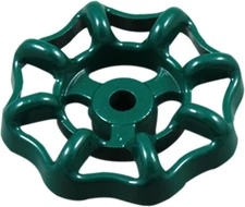 LASCO 01-5111 Metal Outside Faucet Hose Bibb Round Wheel Square, color 