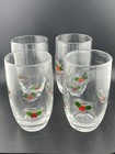 Set Of 4 Williamsburg Holly Days Highball Hand Blown Clear Glasses 16 oz  — photo 5