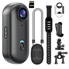 4K Mini WiFi Action Camera 32GB Thumb POV Portable Body Cam Wearable Video