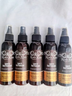 Rucker Roots Leave-In Heat Protectant Spray Heat Protection Detangling 4 fl oz