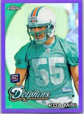 2010 Topps Chrome Purple Refractor #C119 Koa Misi #/555 Rookie Miami Dolphins