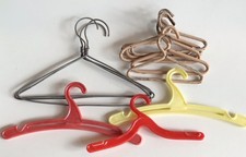 Lot of 12 Vintage Doll Clothes Hangers Wire  Metal
