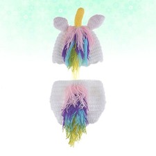  Kit di costumi per neonati da 100 giorni, unicorno, vestiti fatti a mano in