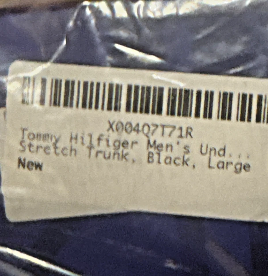 Roupa íntima masculina Tommy Hilfiger pacote com 3 baús elásticos preta tamanho grande NOVA - Imagem 2 de 2