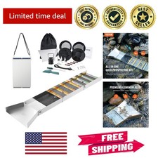 Efficient Gold Prospecting Kit with 50  Folding Sluice Box  Carry Bag