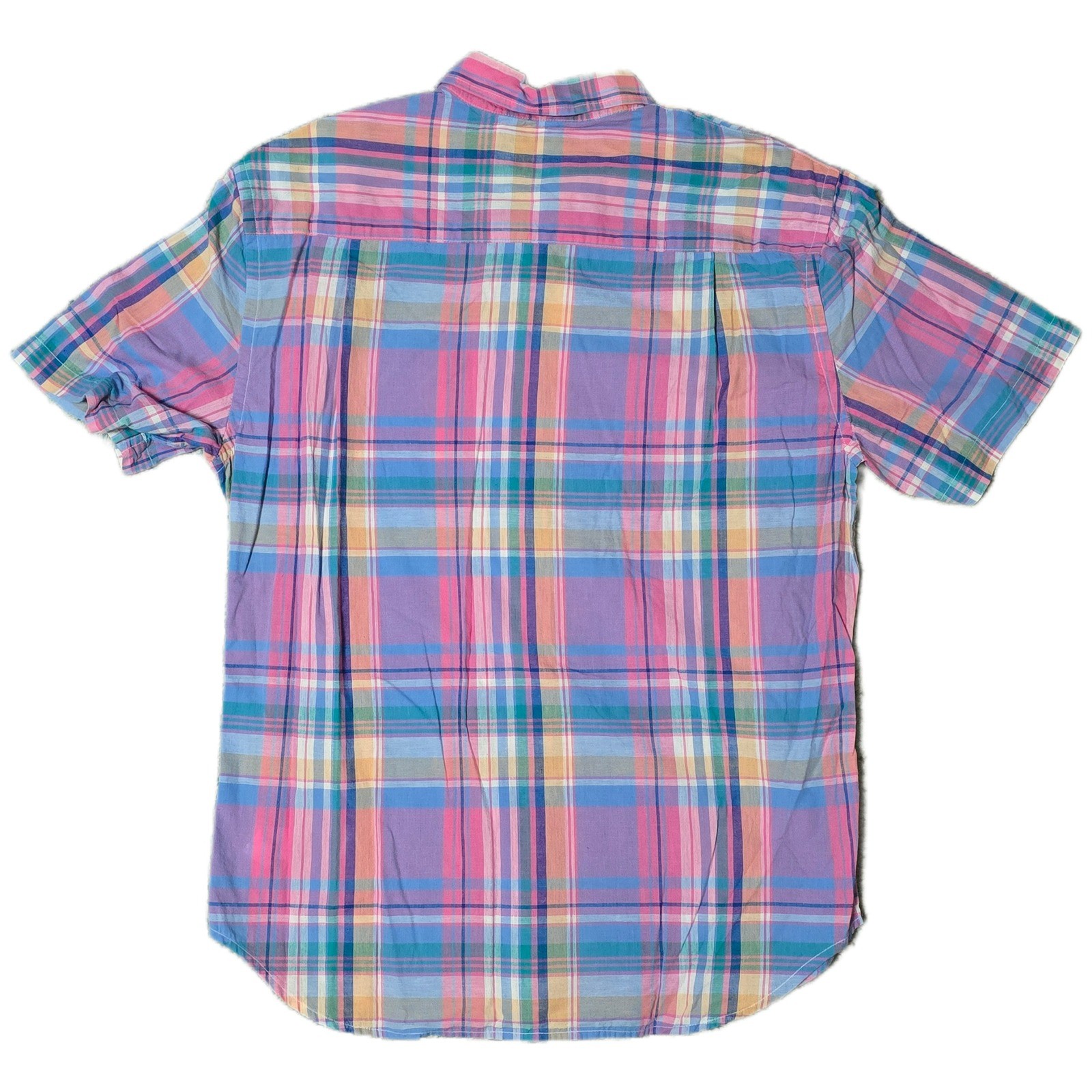 Crown Ivy Classic Fit Men's Short Sleeve Plaid Button Down Shirt Size M(Z)