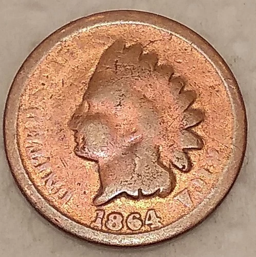 1864 Indian Head Cent Penny 1C - Grade G - #14495