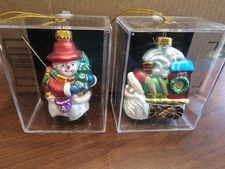 Lot of (2) UNIQUE TREASURES COLLECTION LIMITED SERIES HAND CRAFTED  ORNAMENTS