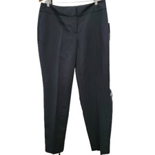 Nine West  Dress Pants Womens Size 10 Black Pin Stripped Gray Stripes Career