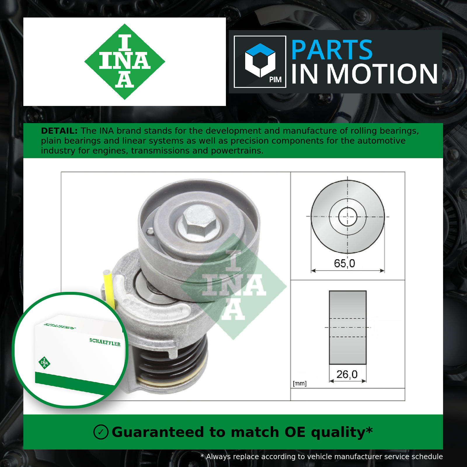 TENSIONER LEVER VRIBBED BELT 534 0346 10 FOR SKODA VW GOLF/VI BORA SHARAN EOS - Image 4