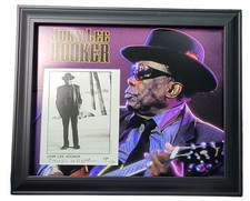 John Lee Hooker Signed Custom Framed Photo Display