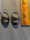 2 Padlock Shape Keychain Silvertone Heavy Stainless Steel Locking Keyrings — photo 2