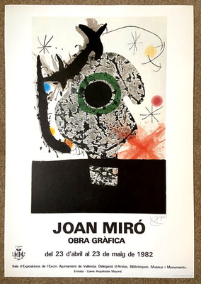 MIRO 1982 ORIGINAL VINTAGE POSTER ABSTRAKTER DRUCK OBRA GRAFICA SURREALISMUS KUNST
