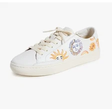 Soludos Shine On Ibiza Classic Sneaker White Boho Shoes Anthropologie Size 5.5