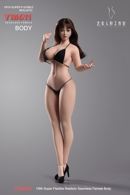 YM611 1/6 Female Large Bust Super Flexible Plump Body Details 12''Action Figure
