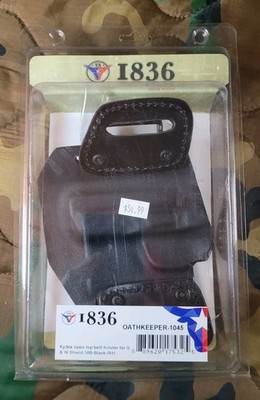 1836 Smith&Wesson Shield EZ Right-hand Owb Black Kydex Holster With Leather Loop