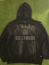 Amiri Hollywood Graphic Black Fleece Pullover Hoodie Men's