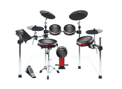 Alesis Crimson II E - Drum Kit inkl. Schlagzeughocker, Aktivboxen, 4 Paar Sticks