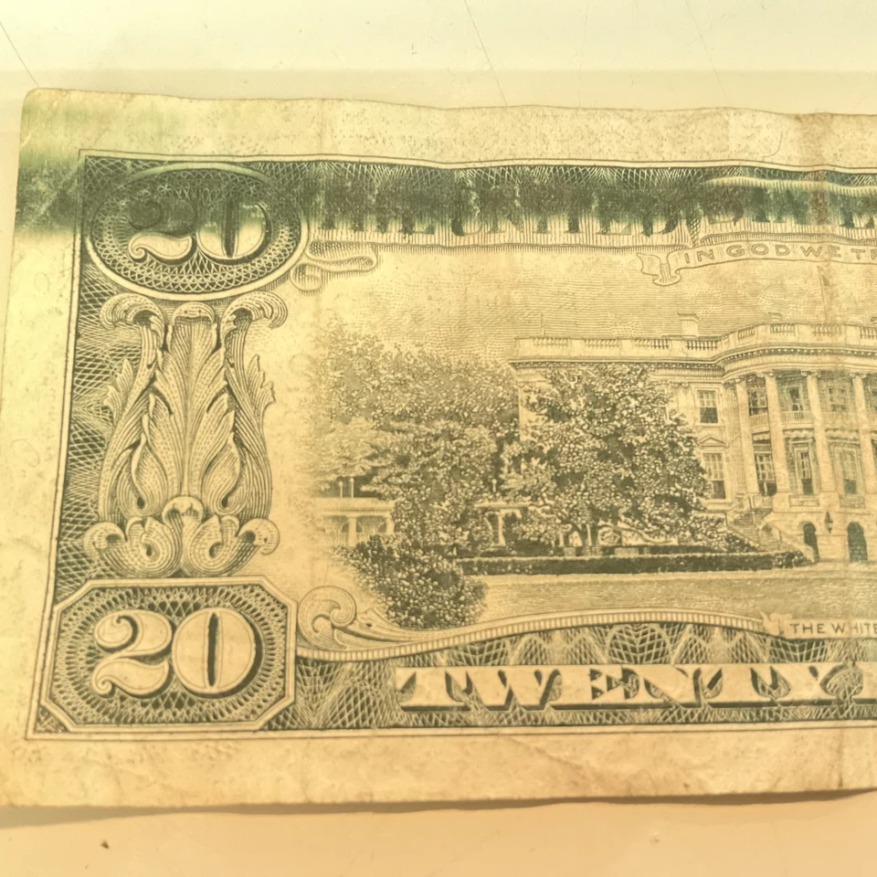 Defective $20 Bill From 1988 MISPRINT  OVER INKED - Image 2 of 4