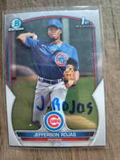 Jefferson Rojas Signed 2023 1st Bowman Chrome Baseball Card Cubs #BCP-70