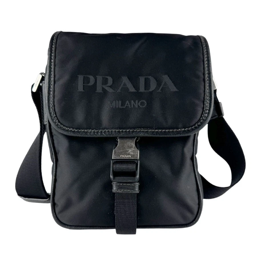 Prada — Auth PRADA Shoulder Bag Black Nylon - z9930