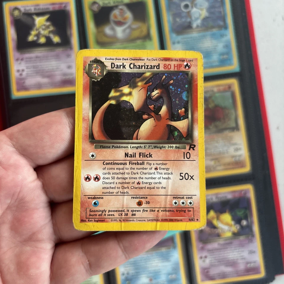 Pokémon Team Rocket Complete Set 83/82 Unlimited WOTC 2000 Dark Charizard MP-DMG - Image 4 of 4