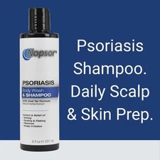 Nopsor 8 oz Herbal Psoriasis Shampoo - Coal Tar & Salicylic Acid Treatment