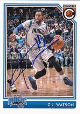 C.J. WATSON ORLANDO MAGIC SIGNED CARD PACERS GOLDEN STATE WARRIORS BULLS NETS