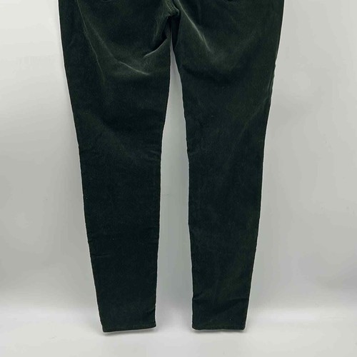 NEW 7 FOR ALL MANKIND CORDUROY PANTS WOMEN SIZE 30x30 SKINNY GREEN PANTS - Picture 6 of 12