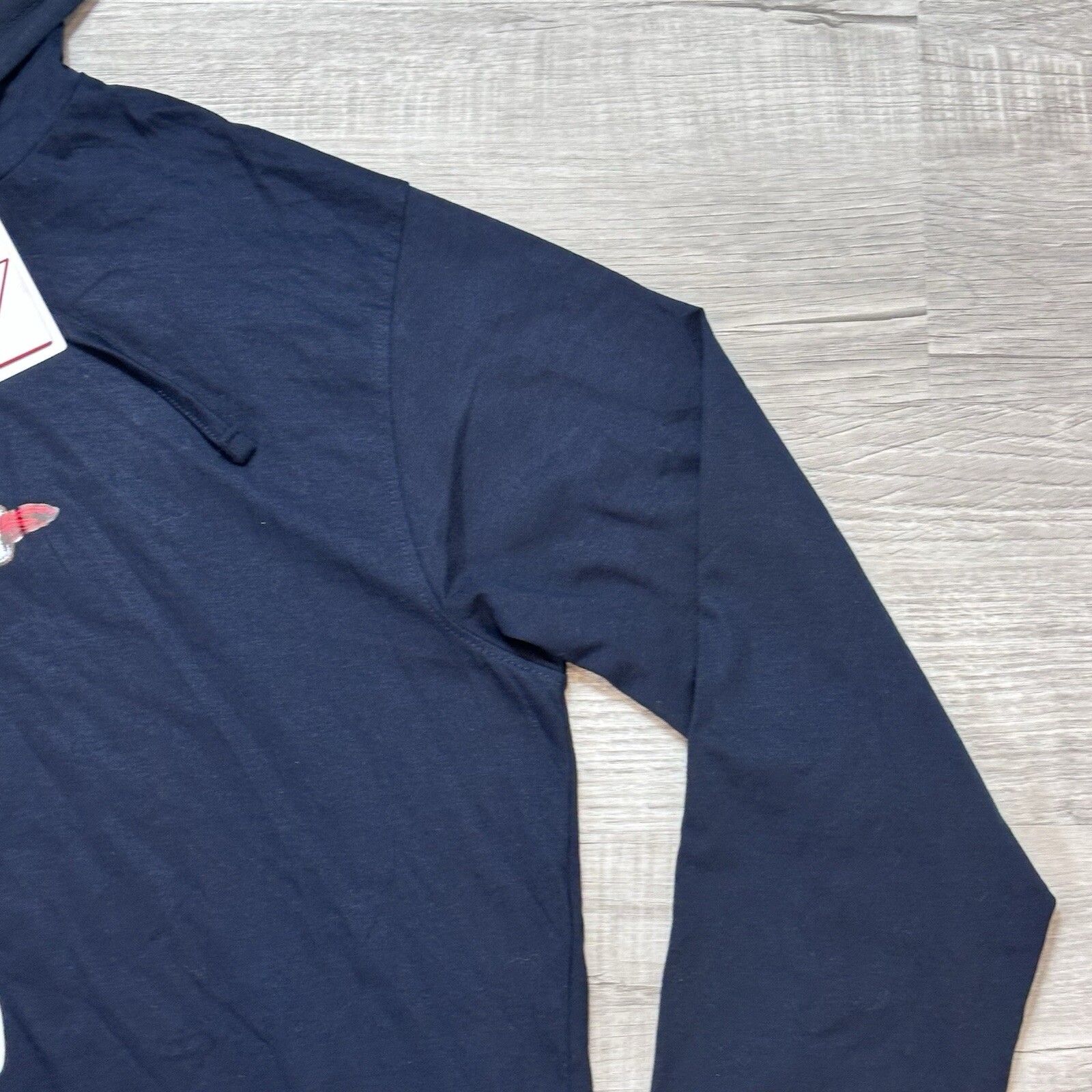 Denim And Flower Men's Size XL Navy Blue Hooded Ho Ho Ho Santa Dabbing T-shirt image 4
