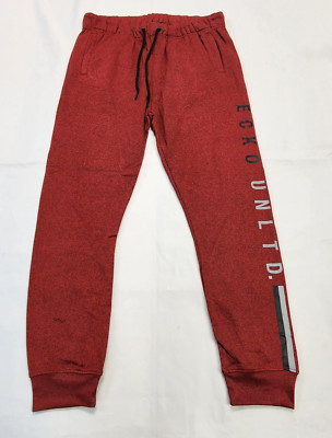 Ecko Joggers Mens Large Sweatpants Fleece Red New