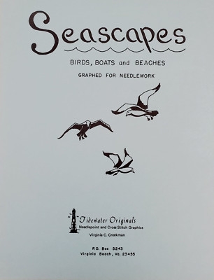 Seascapes Birds, Boats and Beaches Needlework Graphs Virginia Creekman 1978