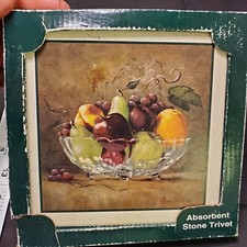 Stone Art Absorbent coaster Fruit Bowl NIB (0...