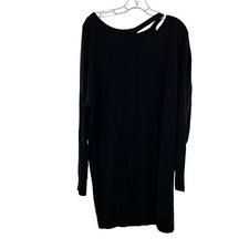 Express Women's Long Sleeve Sweater Dress Cut Out Black Size Medium