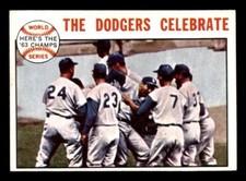 1964 Topps Baseball #140 World Series (The Dodgers Celebrate) NM *e1